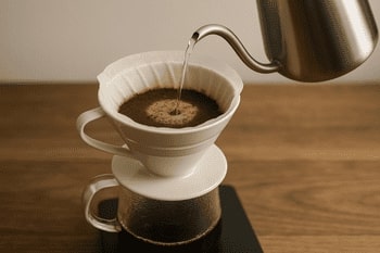 Pour-over stream over V60 cone