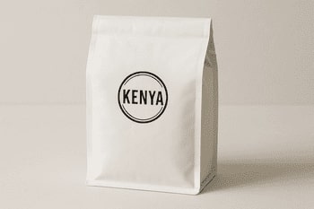 Minimalist white bag with origin stamp