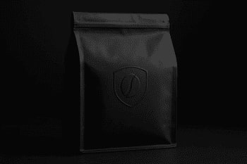 Dark bag with embossed logo
