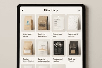 Pinned cards on a 'Filter lineup' board