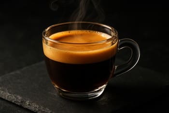 Espresso shot with thick crema