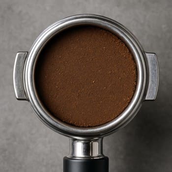 Even coffee puck in the portafilter